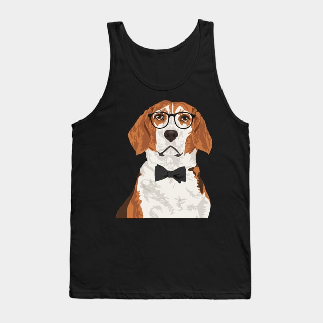 Hipster Beagle Dog Tank Top by HillySeonard